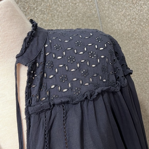 Johnny Was Jade Women’s Navy Long Sleeve Button Down Blouse - Picture 4 of 16